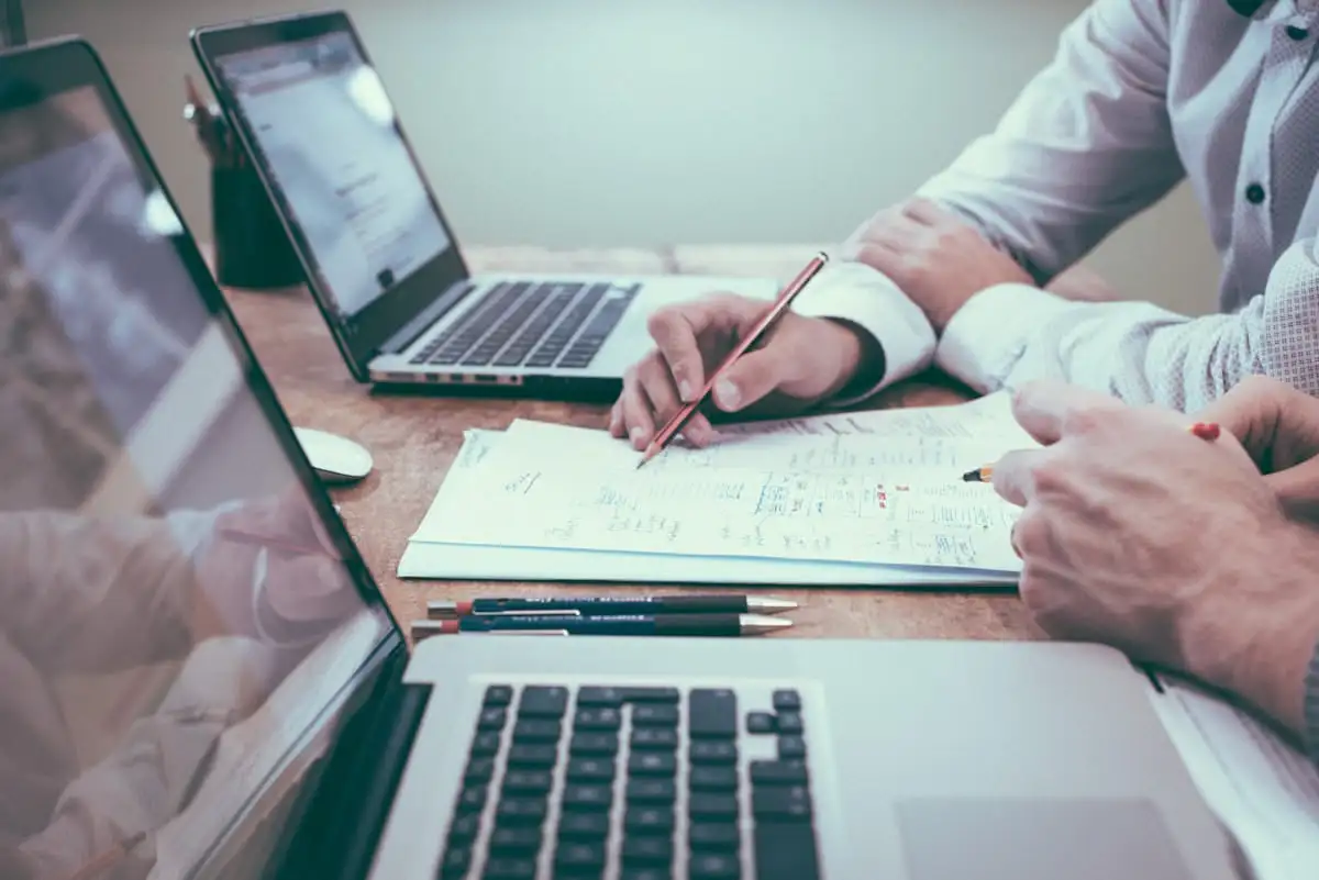 Notebook and planning documents for a focused job search